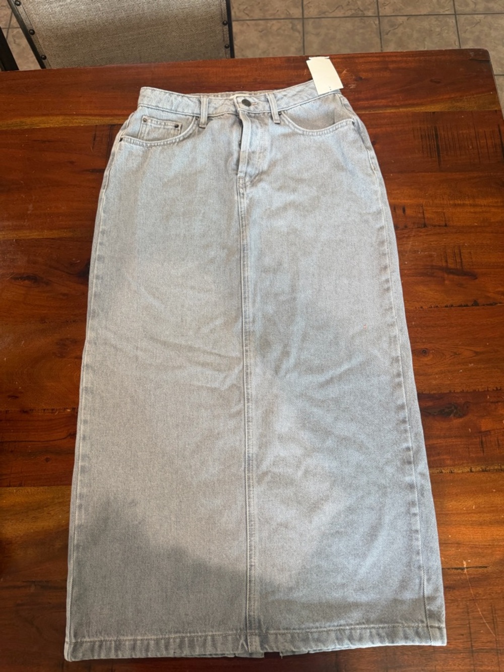 Topshop Light Blue Denim Skirt